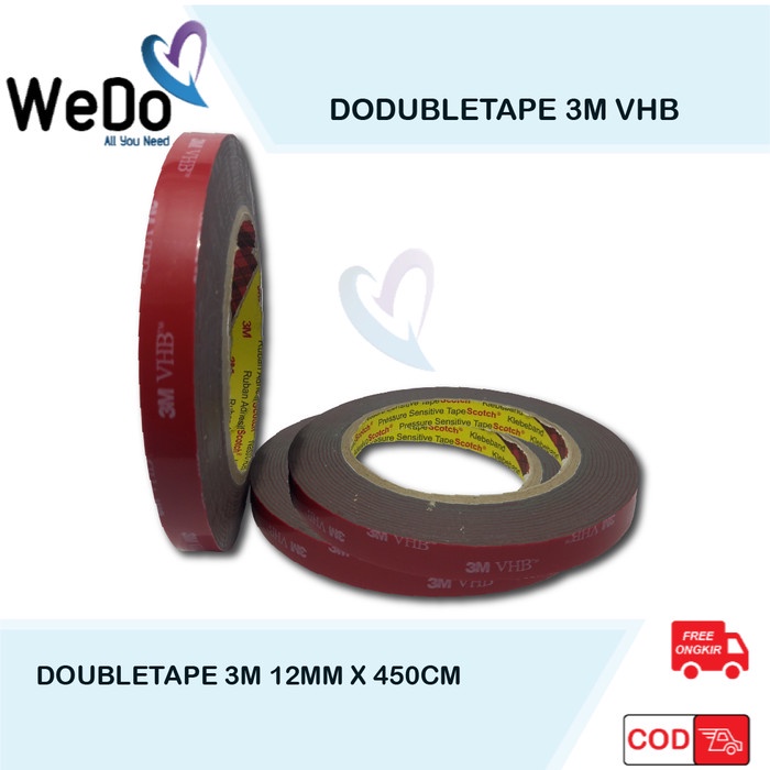 

Terlaris Double Tape 3M Vhb 4900 Size 12Mm 450Cm Lem Dobel Perekat Automotive