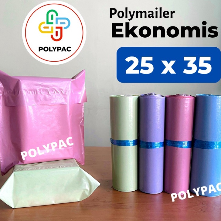 

Polymailer Warna Ekonomis [25x35] isi 100 pcs - Polymailer Lem Warna Pastel wrt