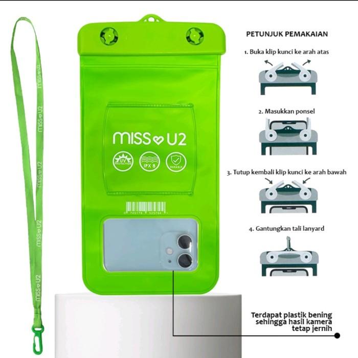 Miss U2 Waterproof Case Hp Pelindung Anti Air