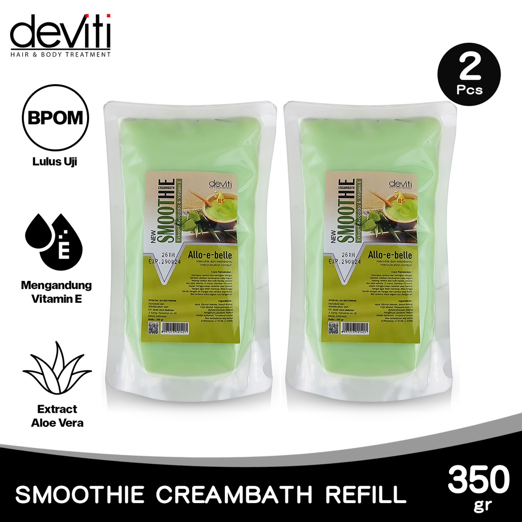 Deviti Combo 2 Allo E Belle 350 Gr Perawatan Rambut Hair Care Refill Cmb02