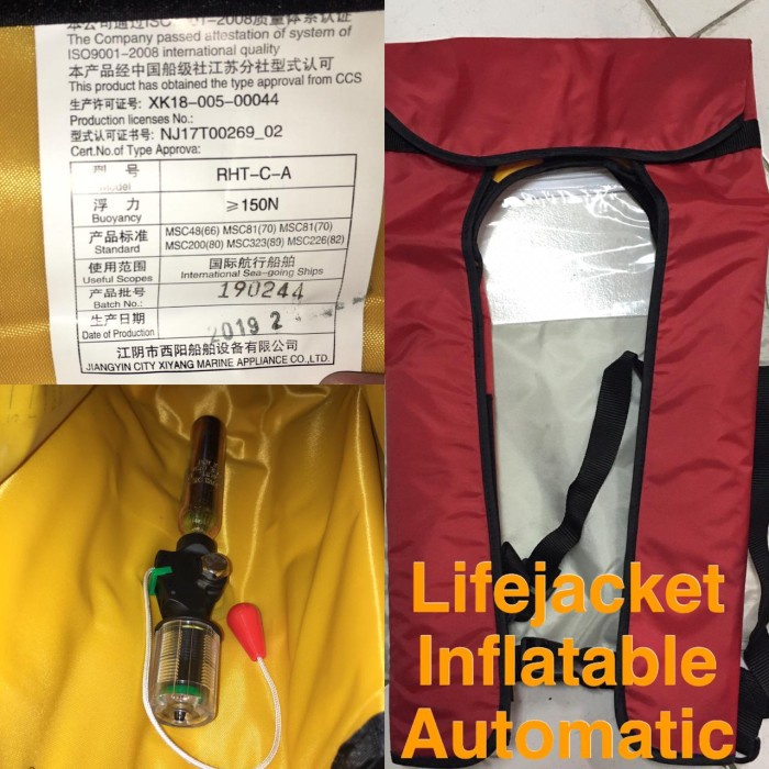 Life Jacket 150N - Inflatable Life Jacket Gas CO2