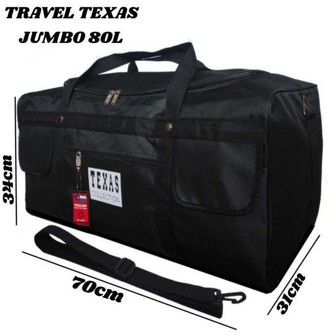 Tas Pakaian Travel Bag Texas Super Jumbo 80 Liter