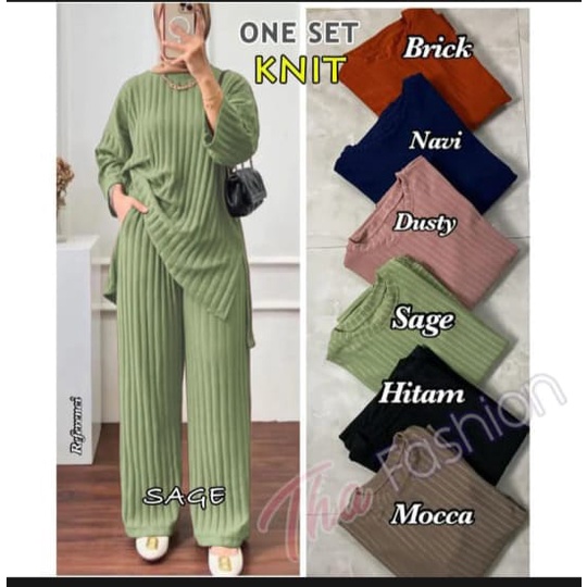 Big Sale Set Knit Import Premium One Set Knit Hornets Jumbo Setelan Wanita Bahan Knit Premium One Se