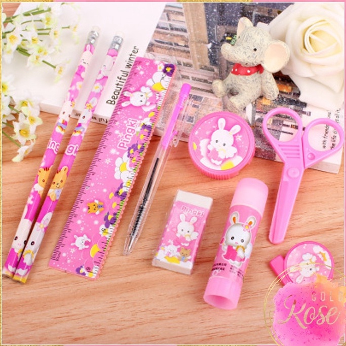 

[KODE PRODUK 70RQK5882] ℛ - S5315 Souvenir Alat Tulis Sekolah Anak Karakter Lucu 9 in 1 / Alat Tulis Sekolah Anak Karakter Lucu / Stationary Set