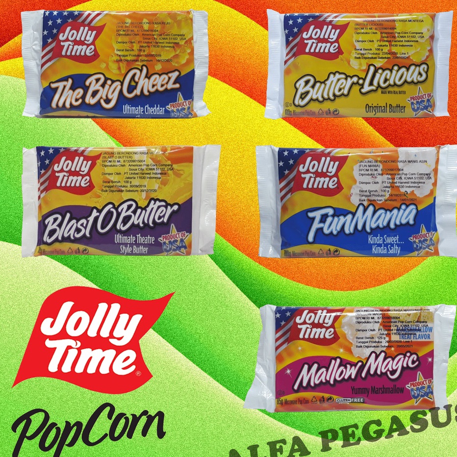 

✽Stock Banyak ZDSRF Jolly Time Popcorn microwave , varian rasa : TBC, BOB, FM, B L, MM C33 ➠Terbaru