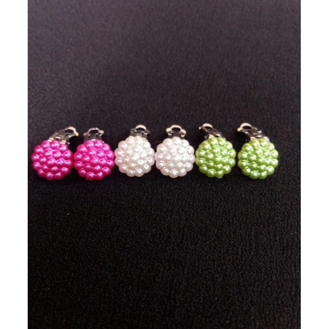 anting hijab, anting klip mutiara berry, anting klip hijab
