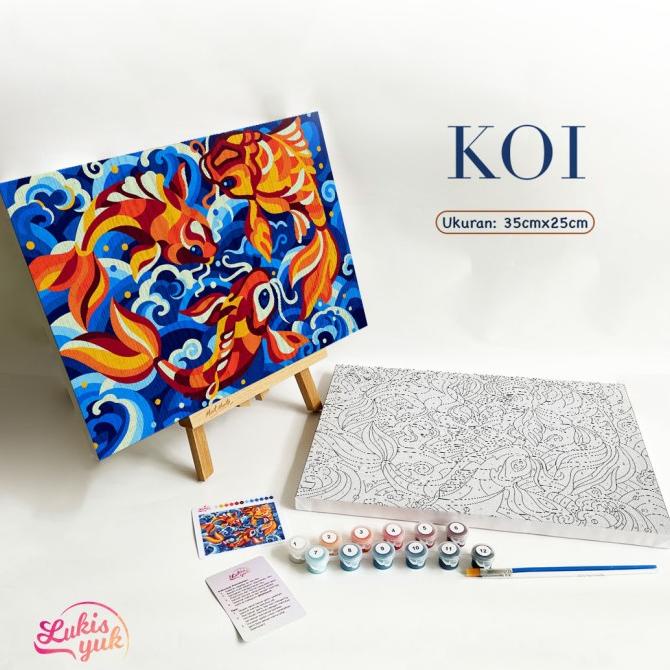 

Koi - Paint by Numbers Kit - Painting Kit - 35x25cm - by LukisYuk