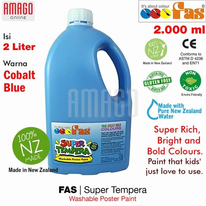 

FAS - SUPER TEMPERA - POSTER PAINT - 2 LITERS - COBALT BLUE - 047