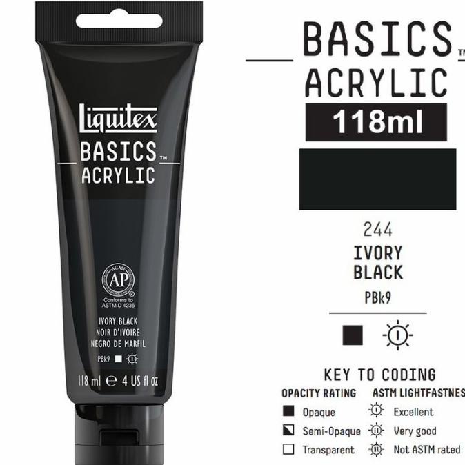 

LIQUITEX BASICS ACRYLIC 118 ML IVORY BLACK