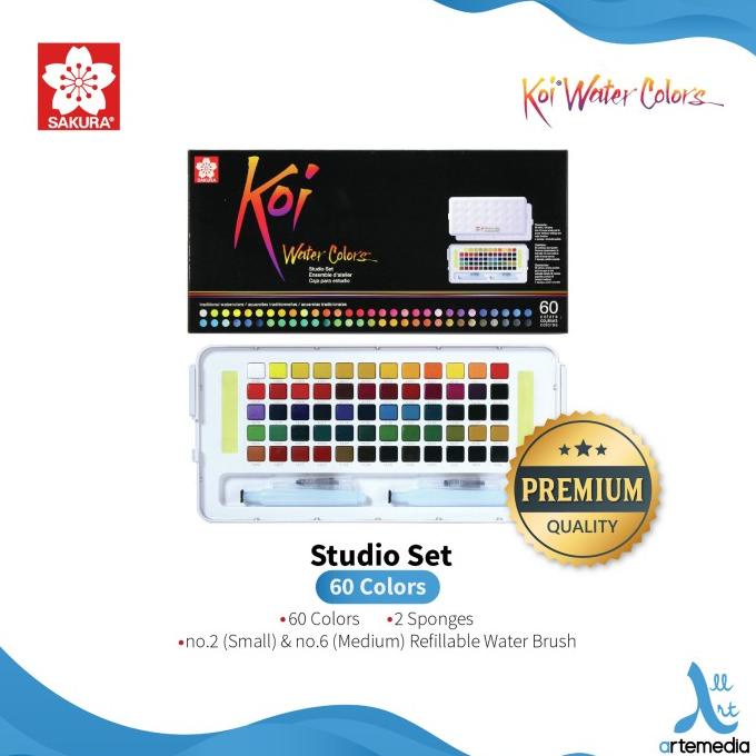 

Cat Air Sakura Koi Watercolor 60 Studio Set