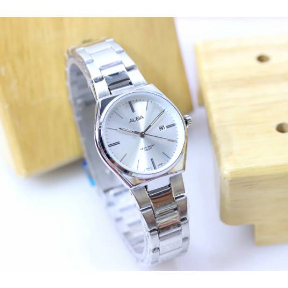 ✨12.12✨ Jam tangan wanita Alba classic GW-272HC balok rantai tanggal aktif free box 