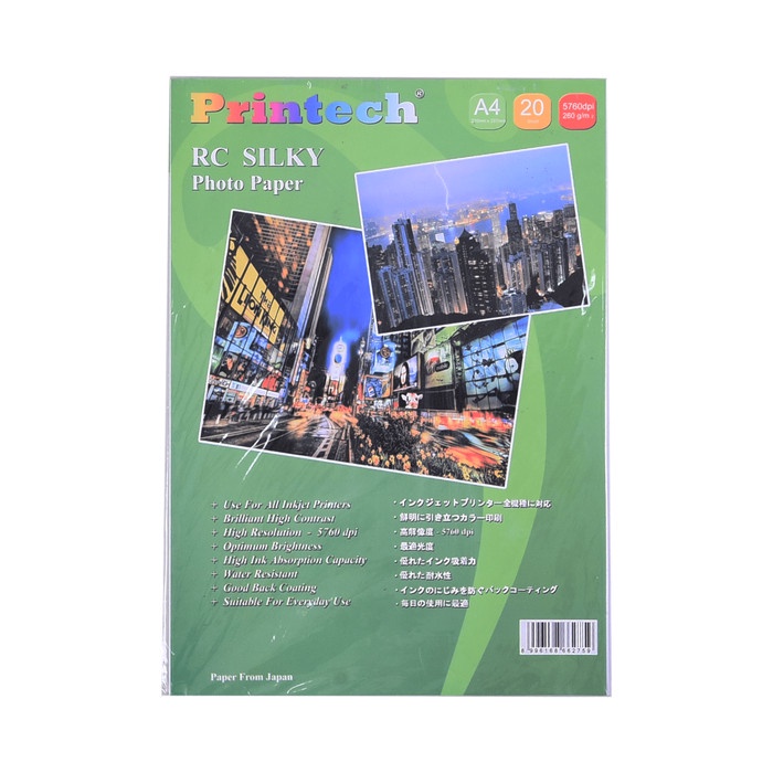 

Terlaris Kertas Foto / Photo Paper Printech Rc Silky Photo Paper A4 260G