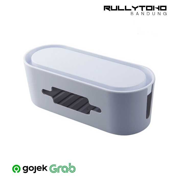 

Kotak Organizer Kabel Charger Wire Cable Management Box - Gray