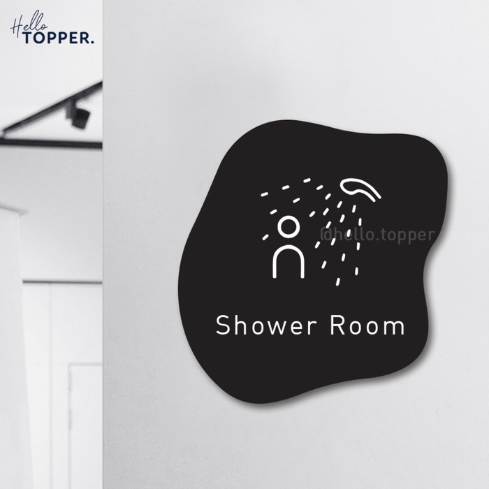 

Terlaris Rak Shower Room Sign Board Akrilik Print Signage Acrylic Petunjuk Ruang