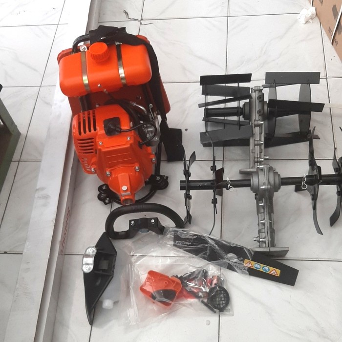 Terlaris Paket Mesin Rumput Bg 328+2 Cultivator Bajak Sawah Mini