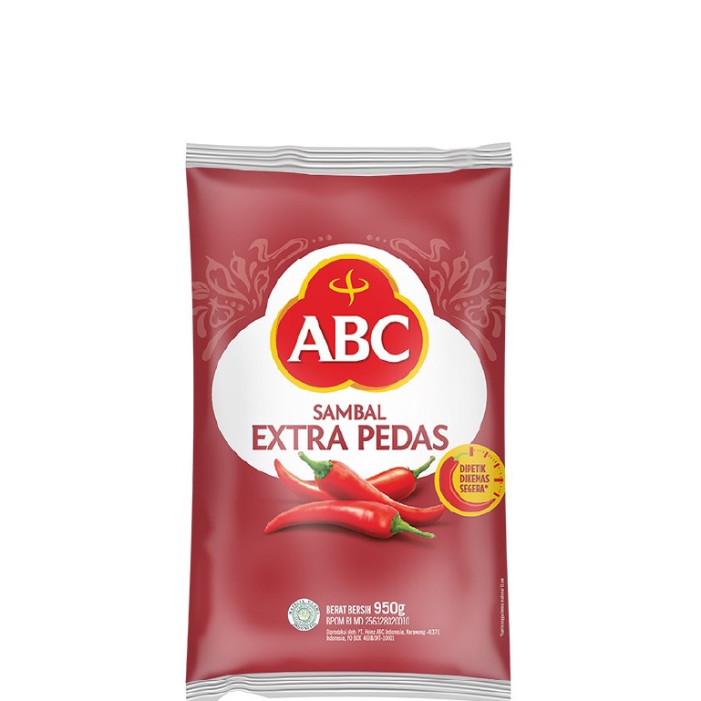 

く ABC Sambal Extra Pedas 950 gr ぱ