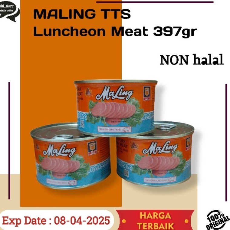 

[KODE PRODUK EMSFY5570] Maling TTS Canned pork Luncheon Meat 397gr ( NON HALAL )