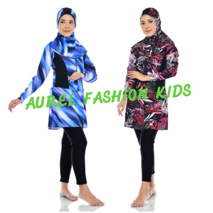 Baju Renang Muslimah Dewasa Motif