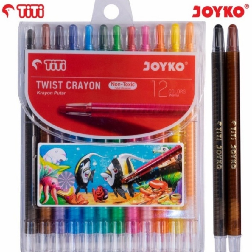 

[KODE PRODUK P9TUZ4181] Krayon Putar JOYKO / Twist Crayon Non Toxic 12 Warna Panjang