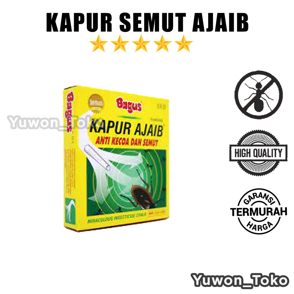 Racun Semut Ajaib (1 Pack Isi 6 Dus Kecil / 12 Biji) / Kapur semut ampuh membasmi semut dan kecoa di