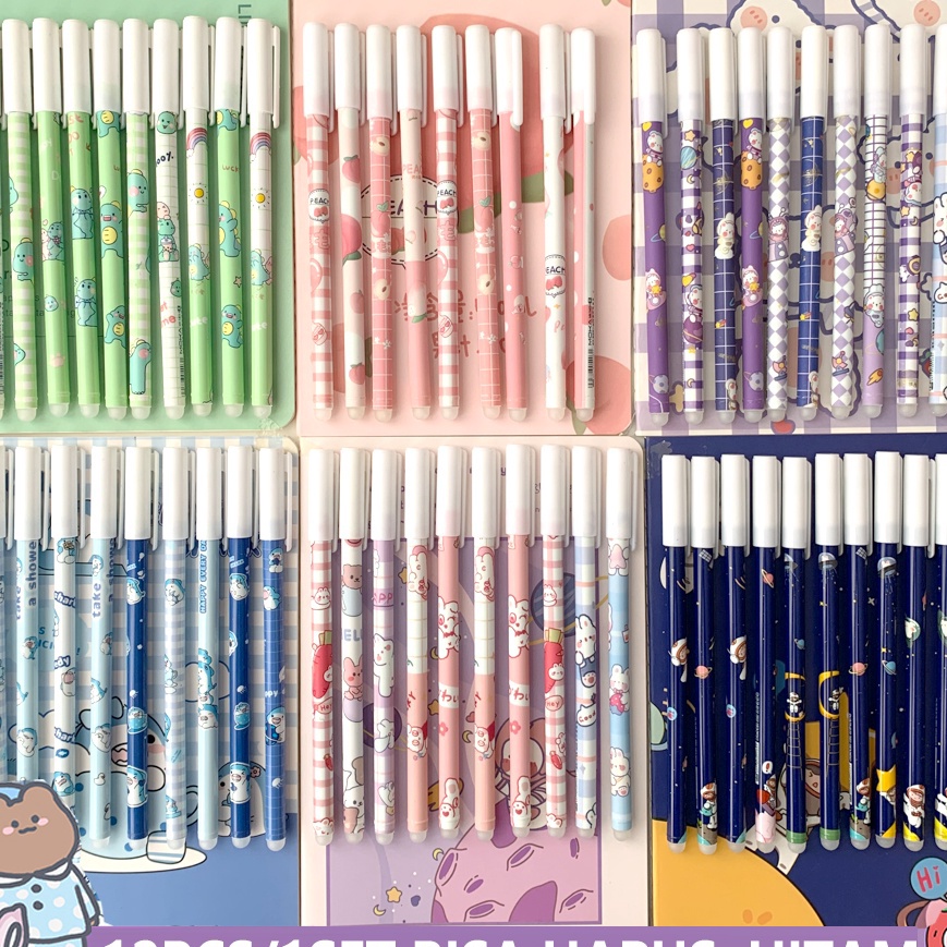 

[KODE PRODUK LSThj7676] 1 LUSIN (12 PCS) PULPEN HAPUS GEL MOTIF LUCU IMUT / PEN HAPUS / ERASABLE PEN FS