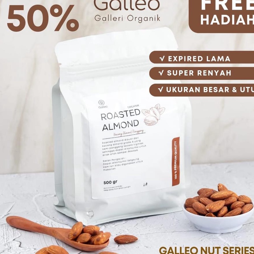

✨Original✨ KACANG ALMOND PANGGANG 500 GR / ROASTED ALMOND GALLEO 