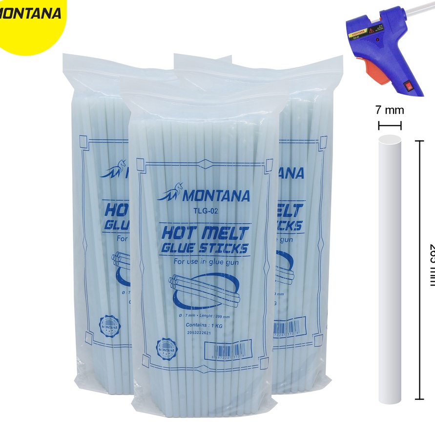 

亗 LX 91021 MONTANA Glue Stick Refill / Lem Bakar / Isi Lem Tembak Montana TLG-02 / PAK >V44859) ♡