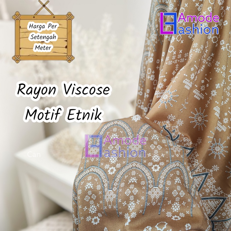 Kain Rayon Viscose Motif Etnik