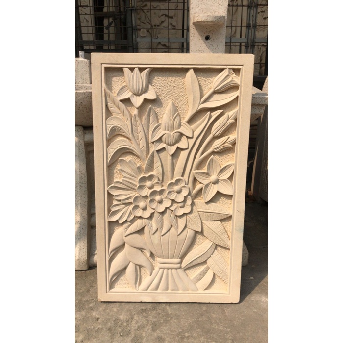 Batu Alam Relief Paras Ukir uk 50x100