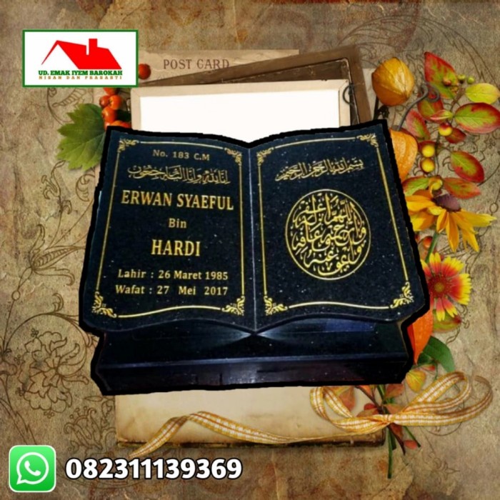 Batu Nisan Buku Full Marmer
