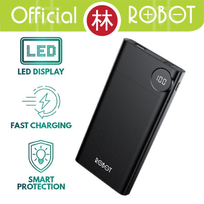Terlaris Robot Rt190 10000Mah Dual Input Smart Protection Led Display Powerbank