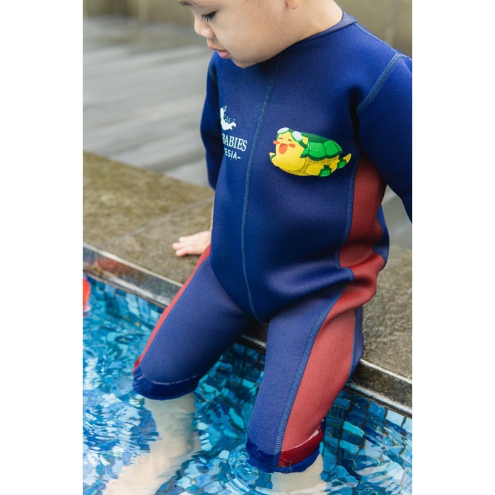 Terlaris Aquababies Indonesia Baby Wetsuit - Space Navy