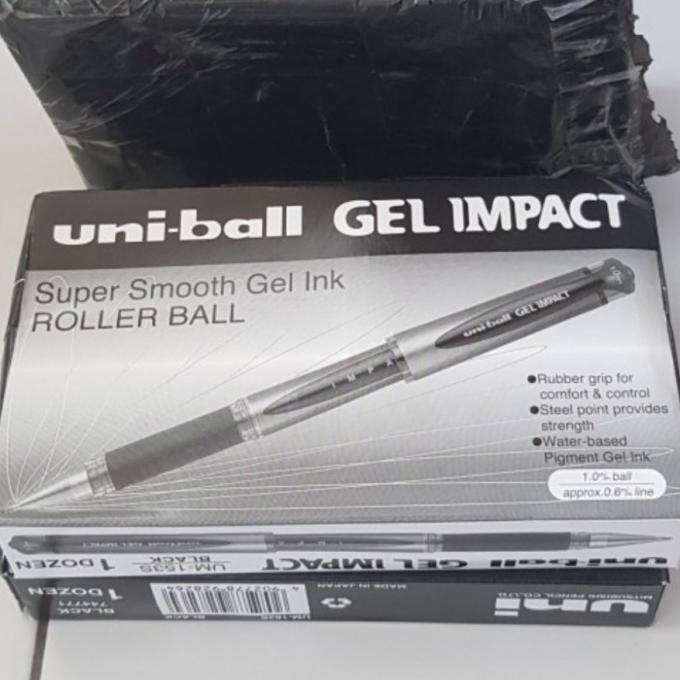 

pulpen gel uniball impact 1.0 um 153s pen uni ball gel impact 12pen ---NEW---