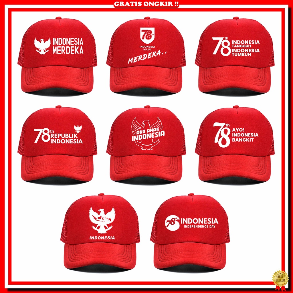 Baju Spesial Hut Ri / Kaos Wanita Merah Putih Terbaru / Atasan Merah Putih List / Blouse Lengan Panj