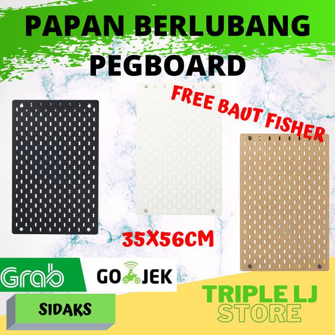 

Papan Berlubang Pegboard Gantung Tempel Dinding 36x56cm Pth Htm Cklt ---NEW---