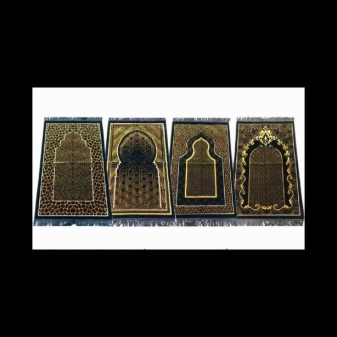 Sajadah Tebal Turki Aydin Ultra Black White