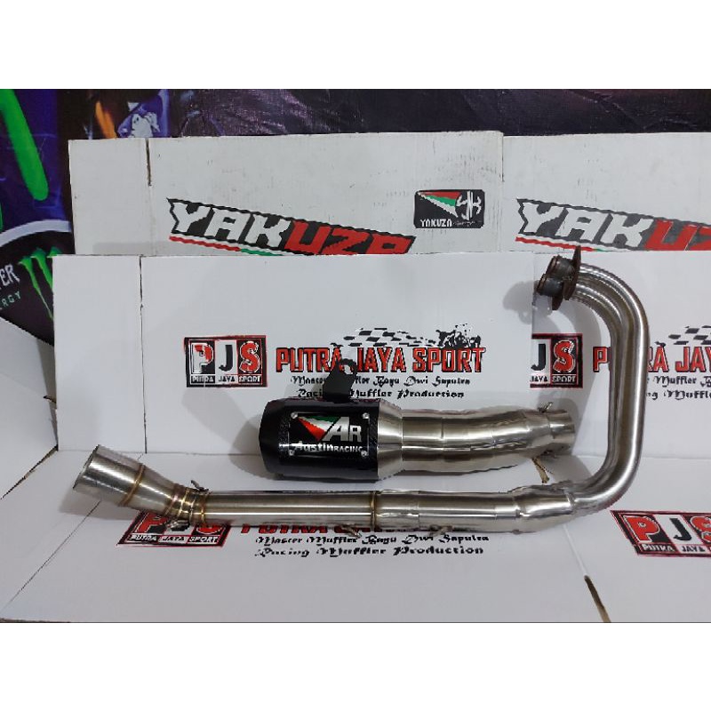 knalpot full system austin racing for cbr250rr/ninja fi/r25 dll