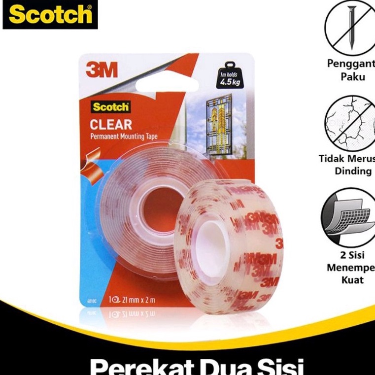 

Promo.. 3M Scotch Double Tape Bening VHB Mounting Transparant 4010C 21 mm x 2 m Q0S