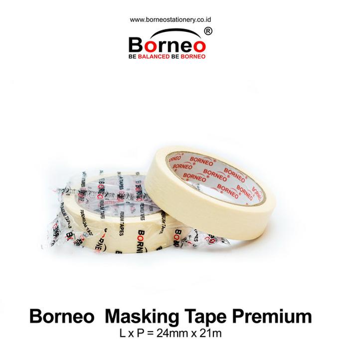 

SOLASI / MASKING TAPE BORNEO PREMIUM 24MMX21M
