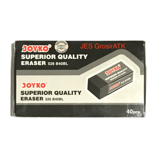 

Kemasan Baru.. Eraser / Penghapus Pensil JOYKO B40BL (HITAM) [Pak=40pcs] 50