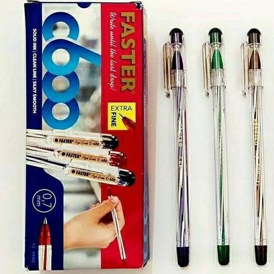 

BOLPEN FASTER HITAM C600 ISI 12