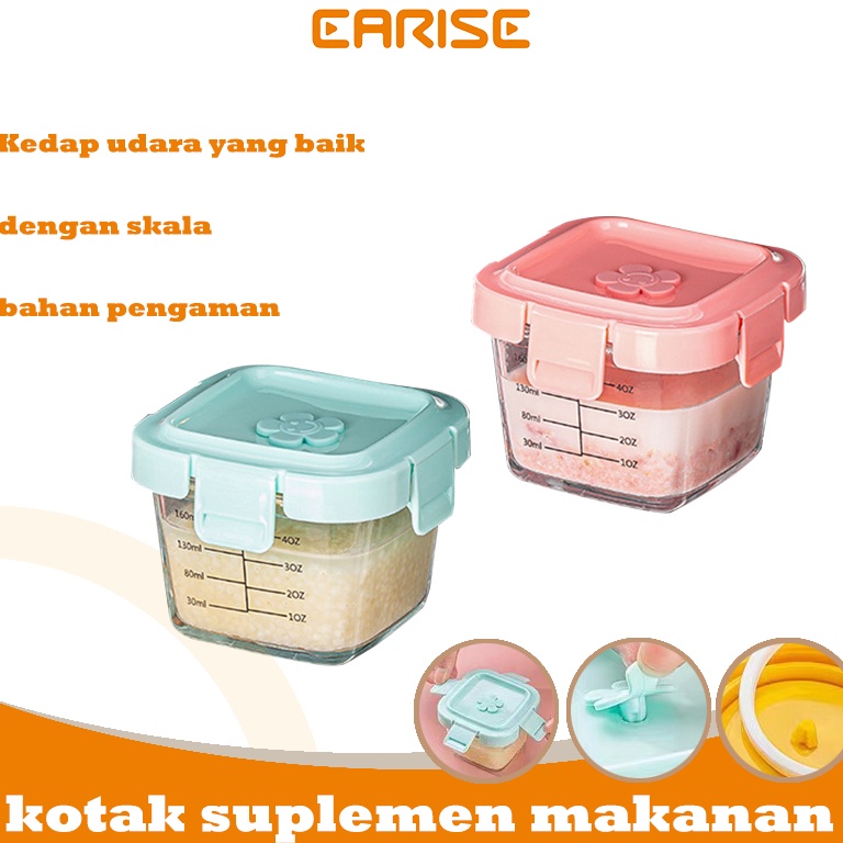 Menarik EARISE Kotak Tempat Makan Kaca Baby Glass Food Container Kedap Udara Makanan Bayi wadah mpas