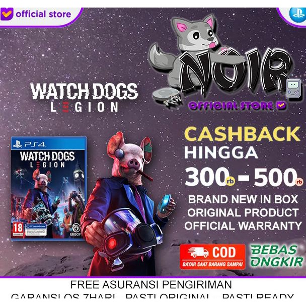 Ps4 Watch Dogs / Watchdogs / Wd Legion Cd Bd Game Ps 4 Eng