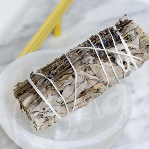 White Sage & Lavender Bundle + Selenite Bowl