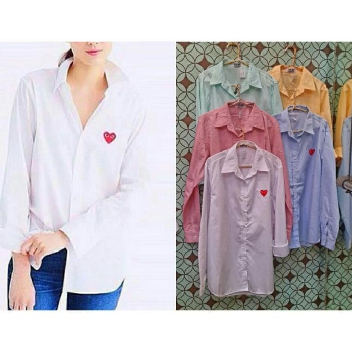 kemeja play/ kemeja comme des garcons/ kemeja import
