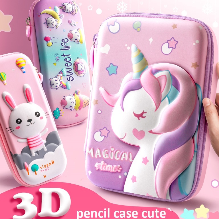 

Terbatas Kotak Pensil Anak Tempat pensil 3D Timbul Hardcase astronot unicorn import kado ultah anak perempuan 0EC