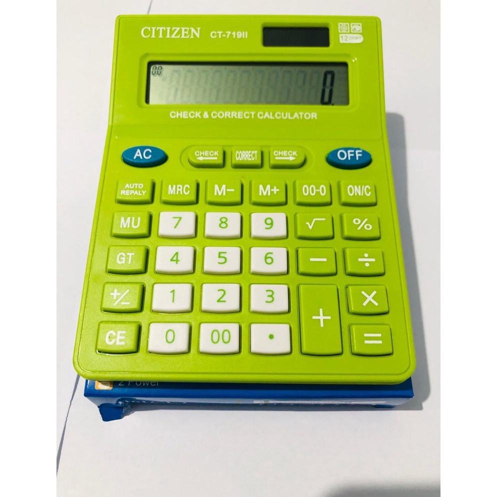 

0KAIB kalkulator citizen CT-719II Warna warni 12 digit Citizen CT 719 tkr8w