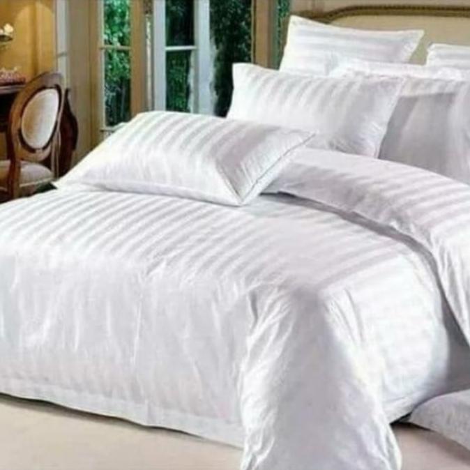 Sprei set Hotel katun lokal minimalis Salur pasta