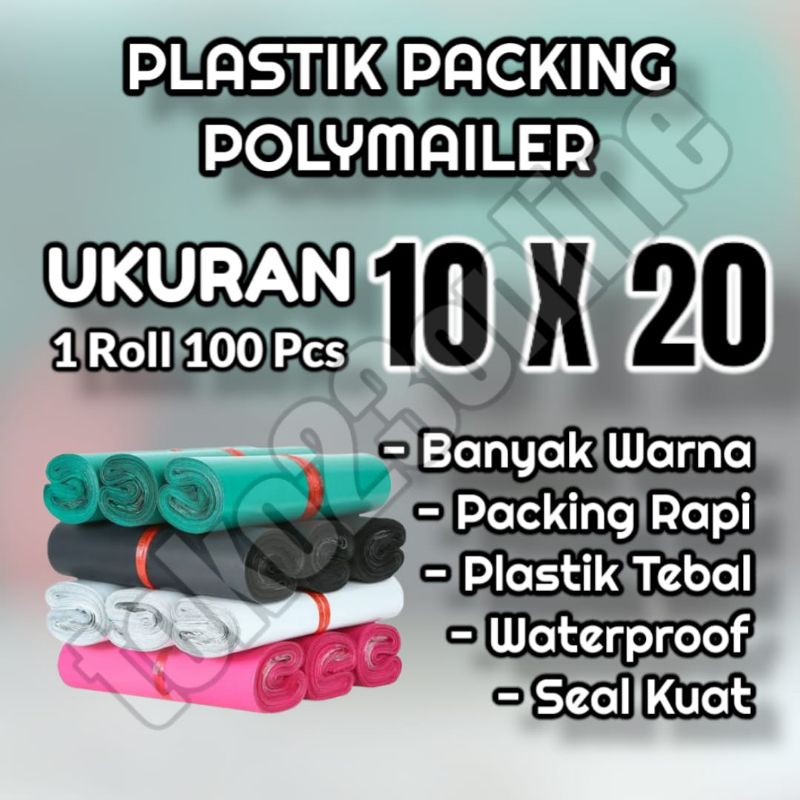 PLASTIK POLYMAILER 10X20 / POLYMAILER 10 X 20 POLIMER 10X20 / PLASTIK PACKING POLYMAILER POLIMER / P