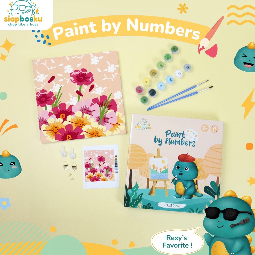 

92 KANVAS LUKIS PEMANDANGAN UNTUK ANAK CANVAS PAINTING BY NUMBER FOR KIDS 20x20 CM TERMASUK CAT KUAS FRAME KAYU SIAP LUKIS - LANDSCAPE SERIES ➣Paling Popular